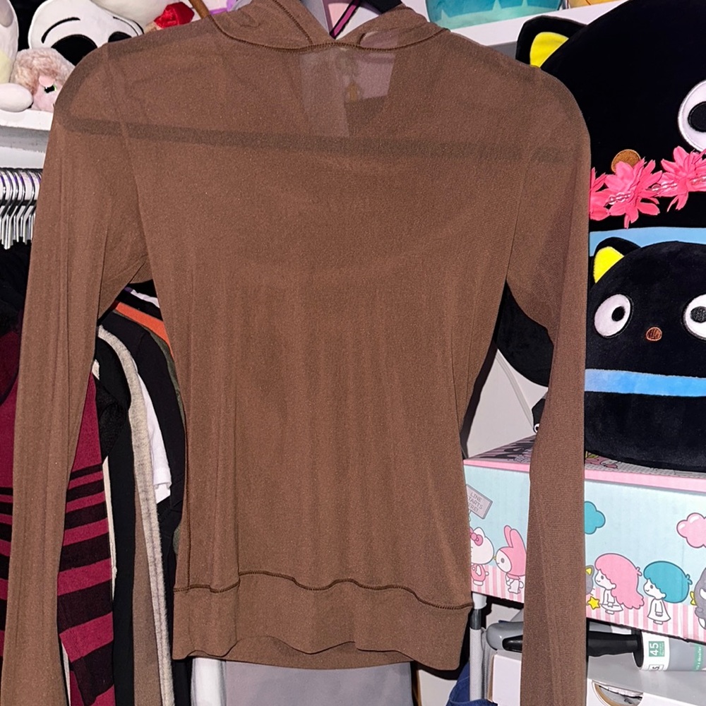Skims Brown Sheer Hoodie ( SEND OFFERS !! )